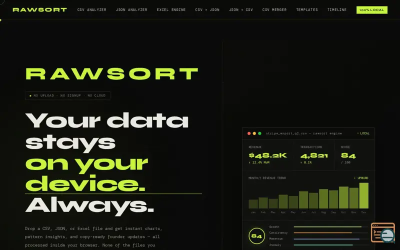 Screenshot of Rawsort