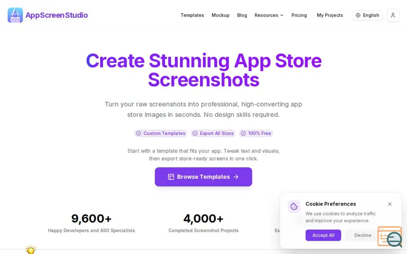 Screenshot of AppScreenStudio