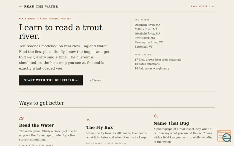 Screenshot of Read-the-water