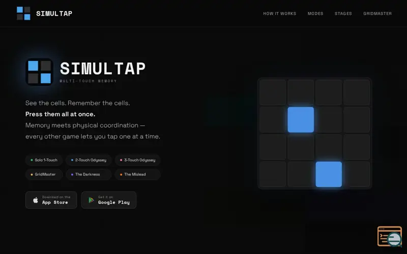 Screenshot of SimulTap — Multi-Touch Memory Game