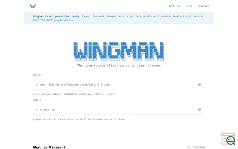 Screenshot of Wingman