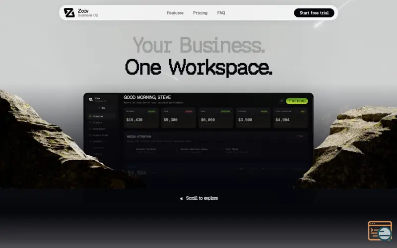 Screenshot of Zorv — All-in-One Business OS for Freelancers & Agencies