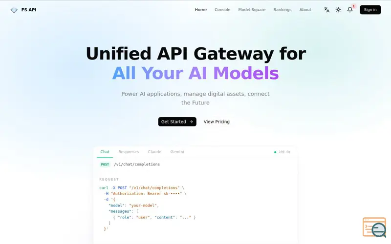 Screenshot of FS API, a launch using One API