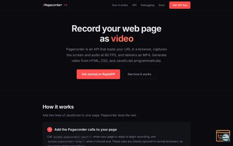 Screenshot of Pagecorder