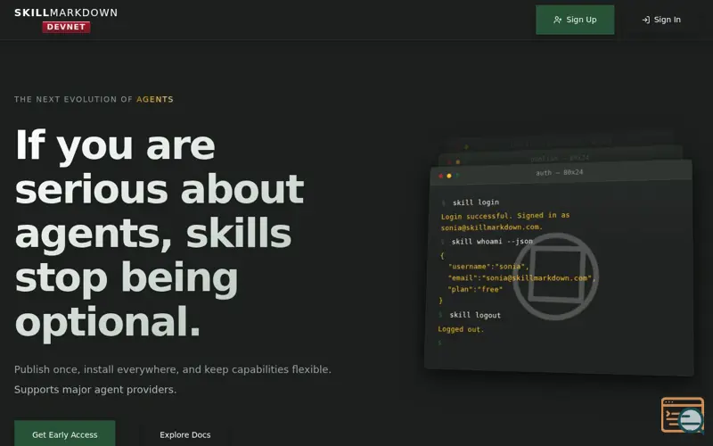 Screenshot of Skillmarkdown