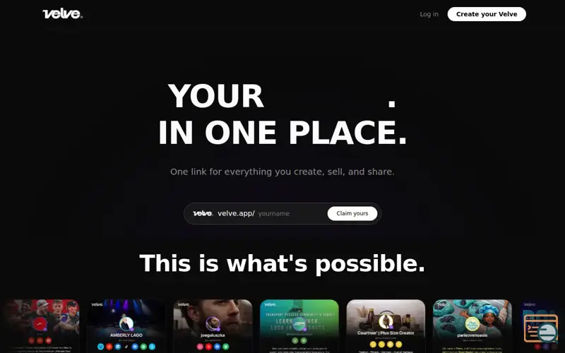 Screenshot of VELVE