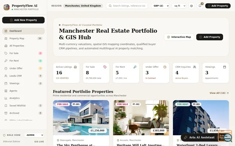 Screenshot of PropertyFlow AI