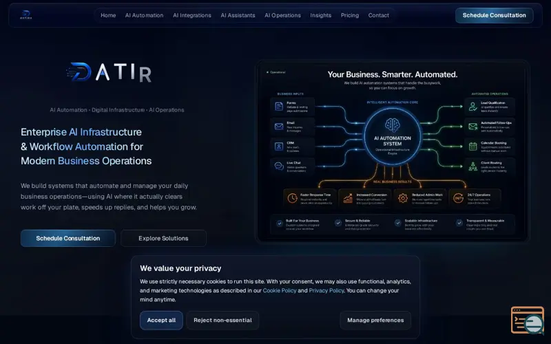 Screenshot of Datira Systems