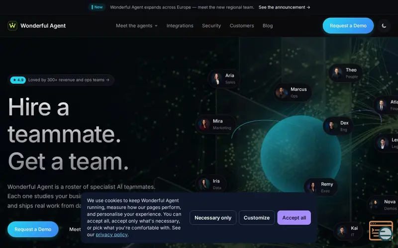 Screenshot of Wonderful Agent