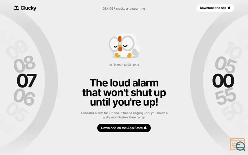 Screenshot of Clucky
