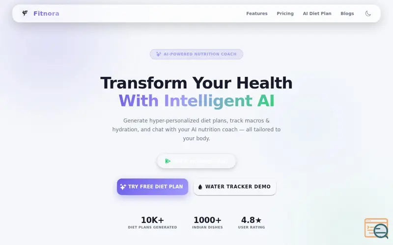 Screenshot of Fitnora