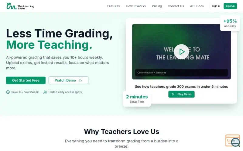 Screenshot of The Learning Mate
