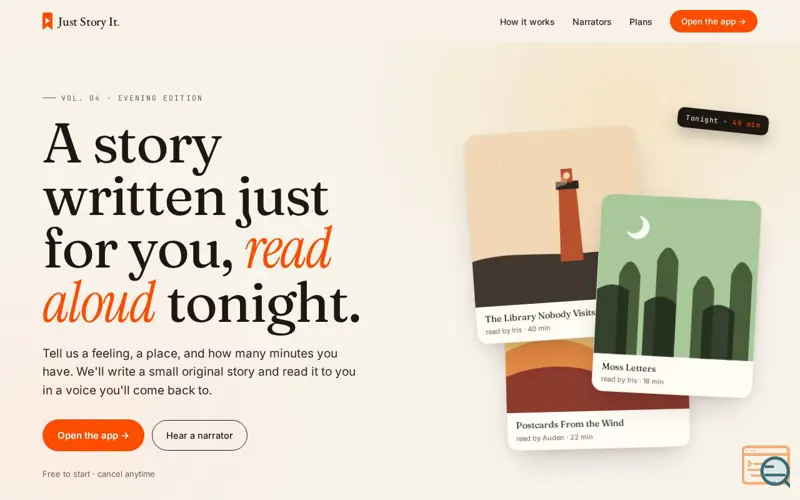 Screenshot of Just Story It V2
