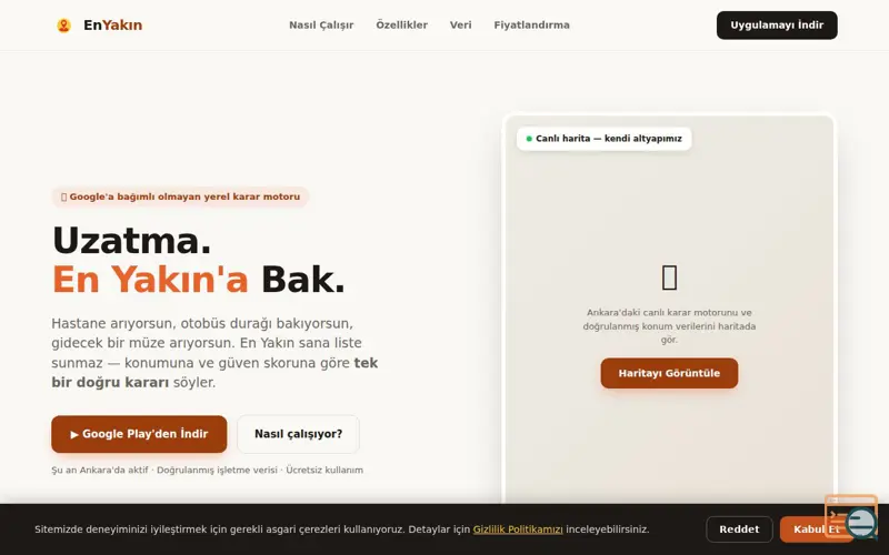 Screenshot of En Yakın
