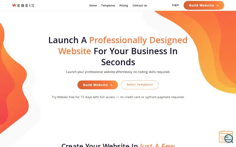 Screenshot of Webeix