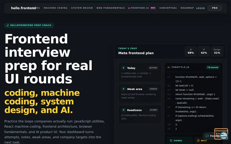 Screenshot of HelloFrontend