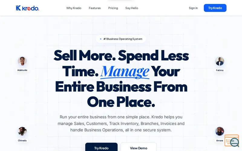 Screenshot of Kredo Business App