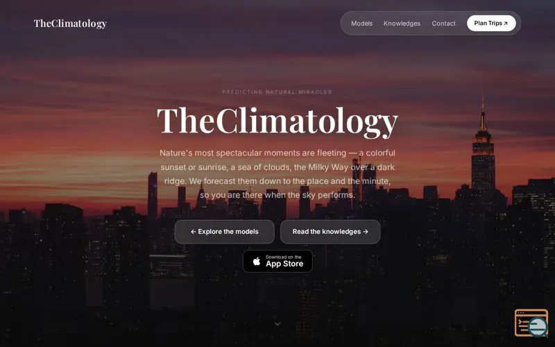 Screenshot of TheClimatology