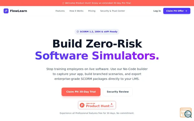 Screenshot of FlowLearn