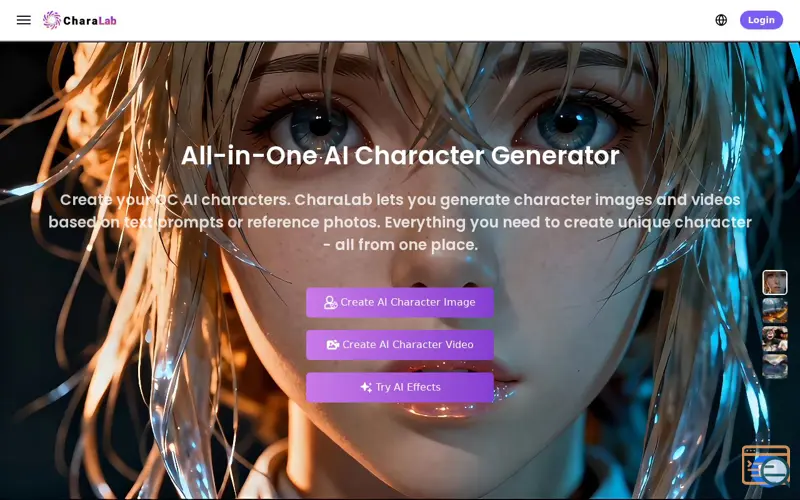 Screenshot of CharaLab