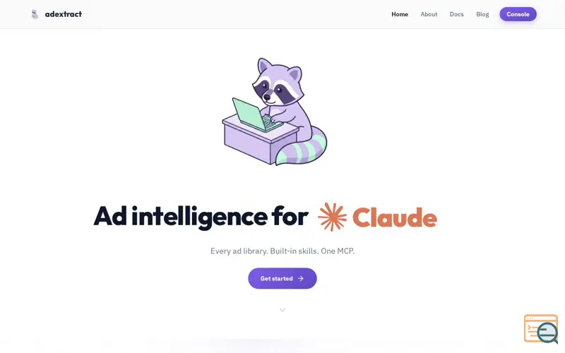 Screenshot of adextract