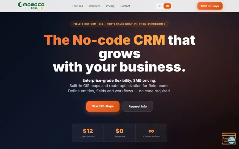 Screenshot of EMOROCO CRM Lite–Simple & Affordable CRM
