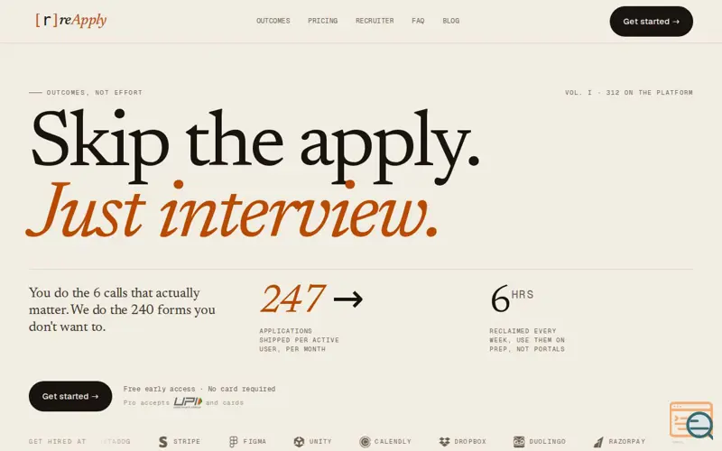 Screenshot of reApply