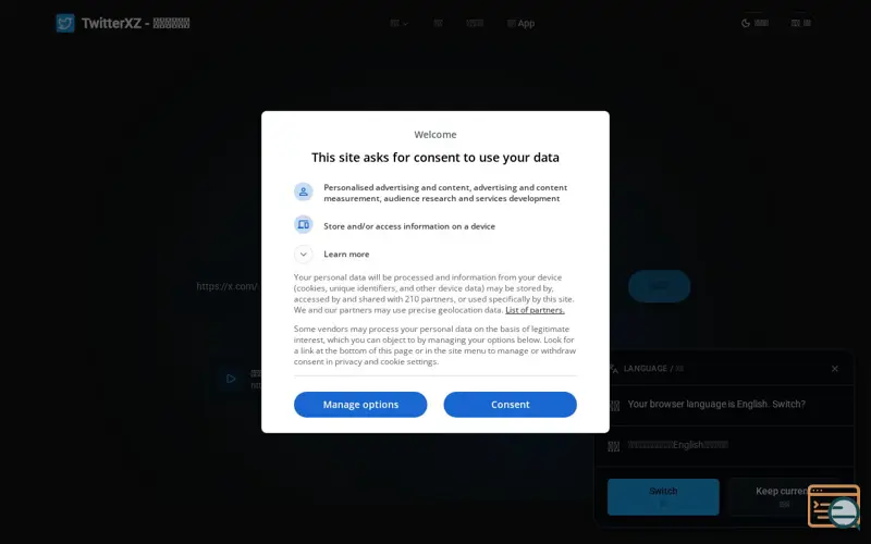 Screenshot of Twitter Video Downloader