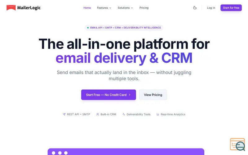 Screenshot of MailerLogic