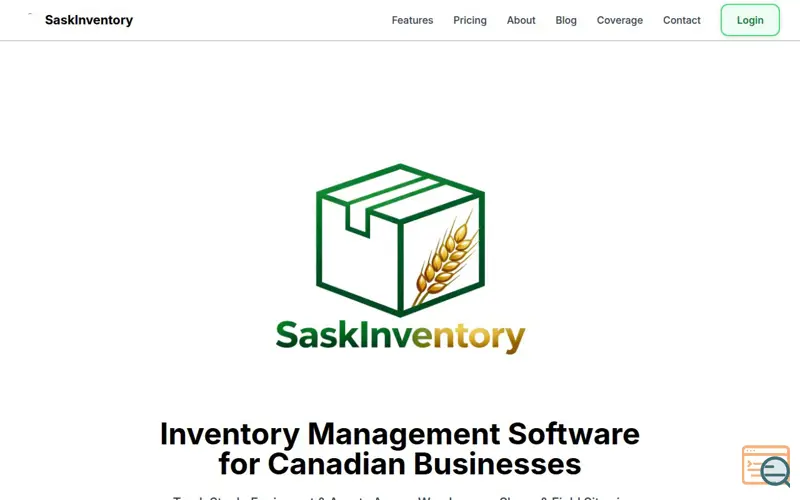 Screenshot of SaskInventory