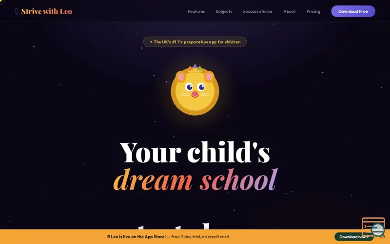 Screenshot of Strive with Leo — 11+ Exam App