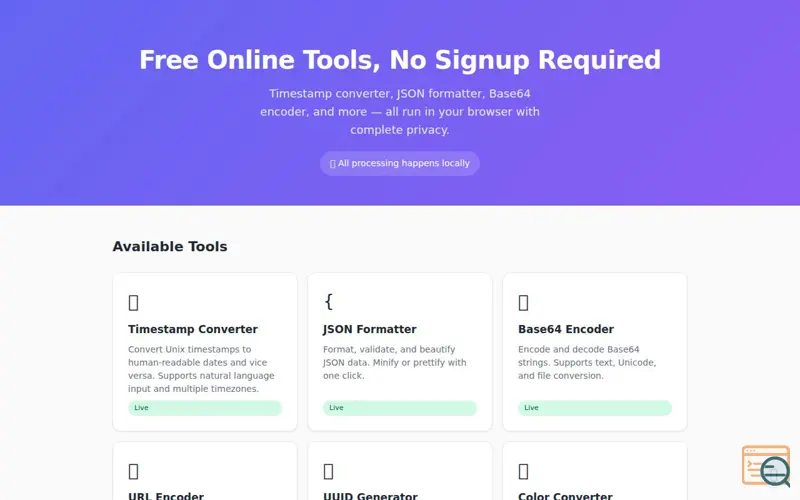 Screenshot of TryTools