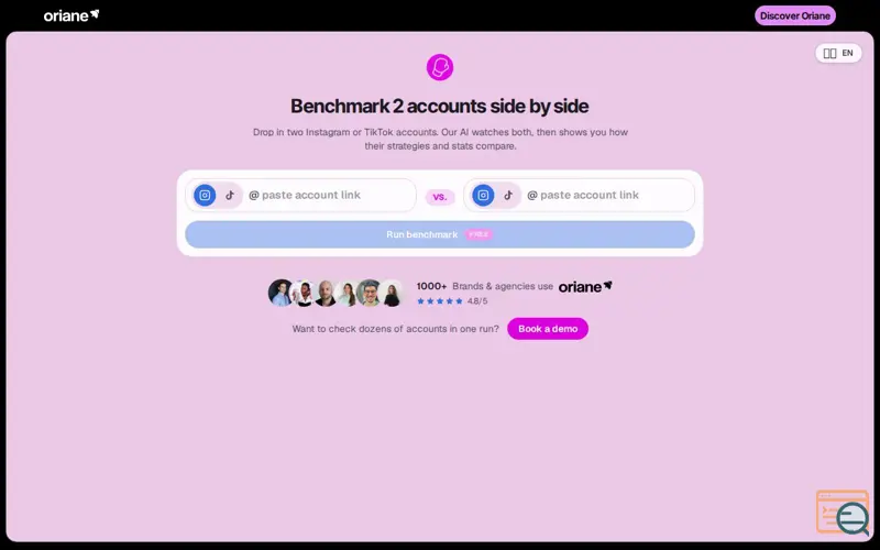 Screenshot of Account Benchmark
