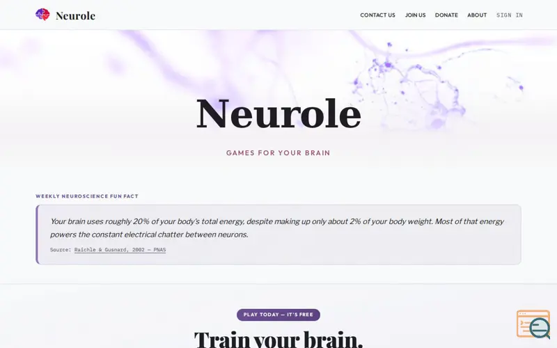 Screenshot of Neurole — Games for your brain