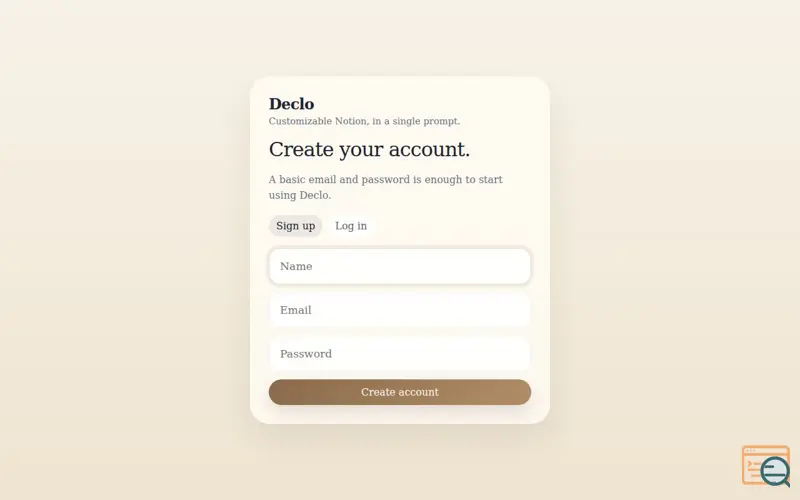 Screenshot of Declo