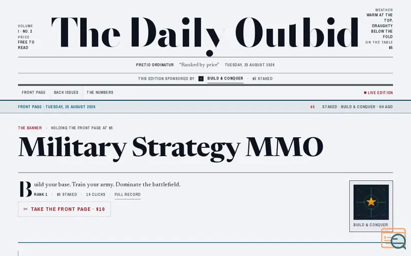 Screenshot of The Daily Outbid