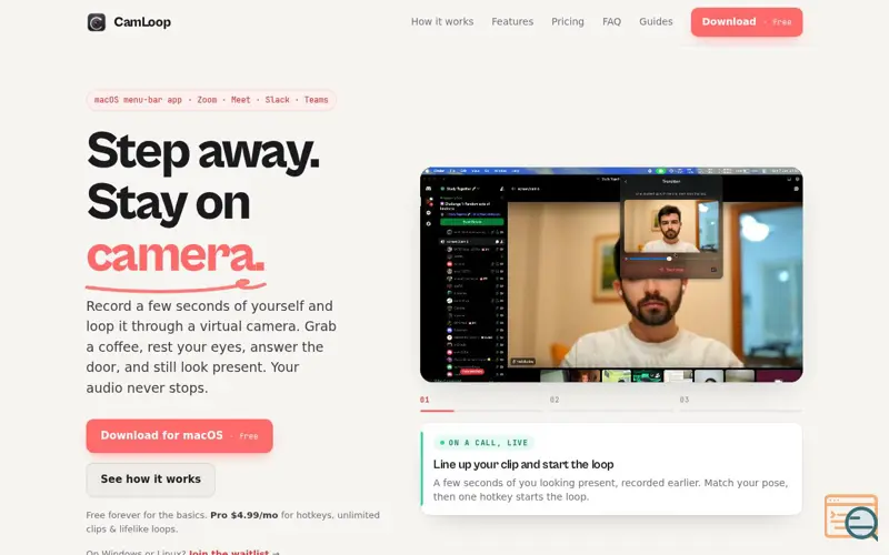 Screenshot of CamLoop