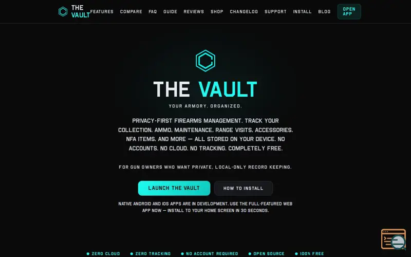 Screenshot of HexCore Vault