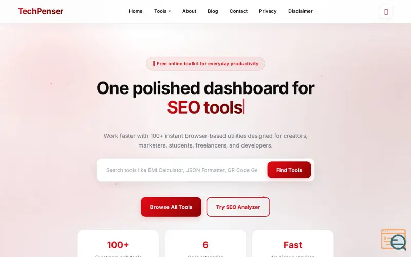 Screenshot of TechPenser