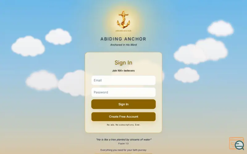 Screenshot of Abiding Anchor