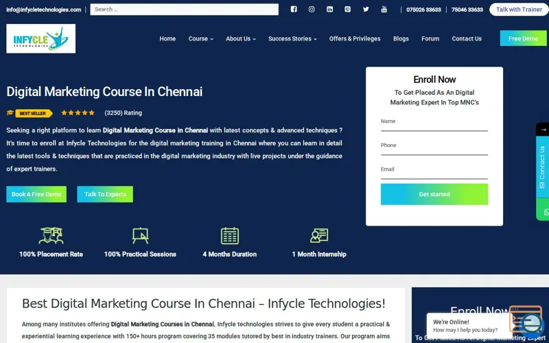 Screenshot of Infycle Technologies