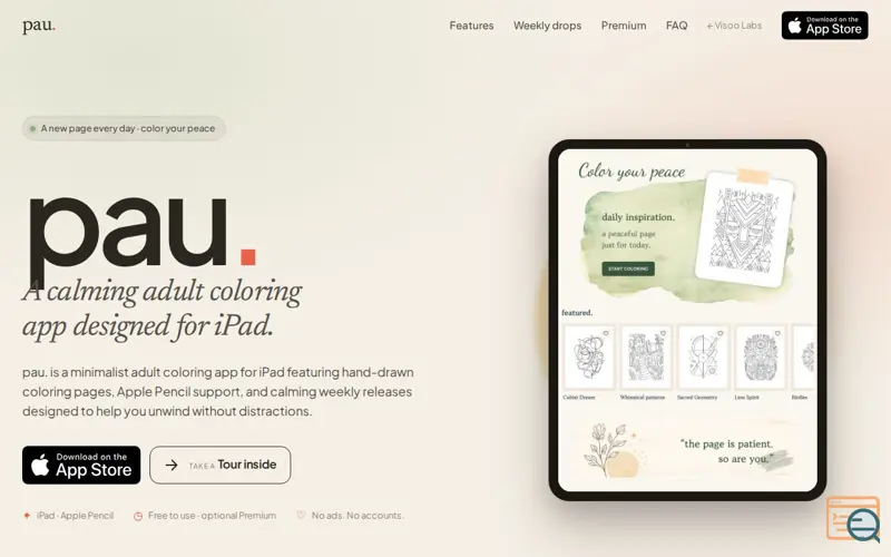 Screenshot of pau.