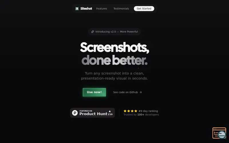 Screenshot of SiteShot