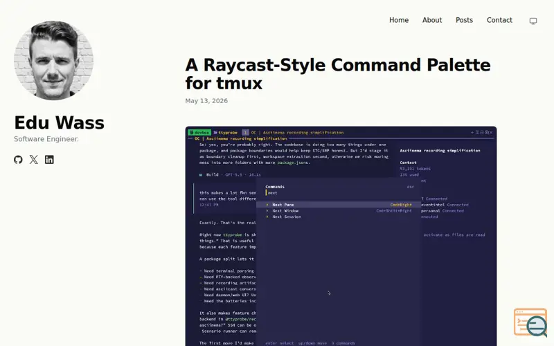 Screenshot of Tmux-palette