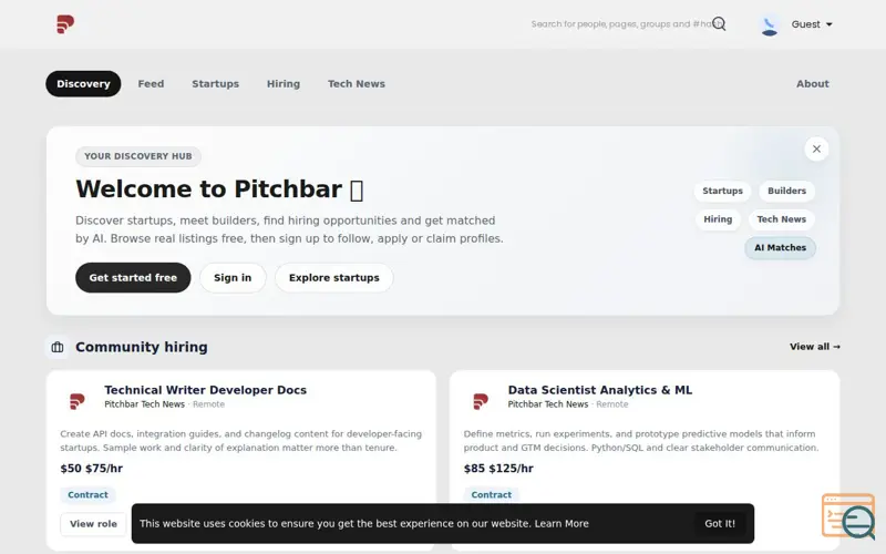 Screenshot of Pitchbar