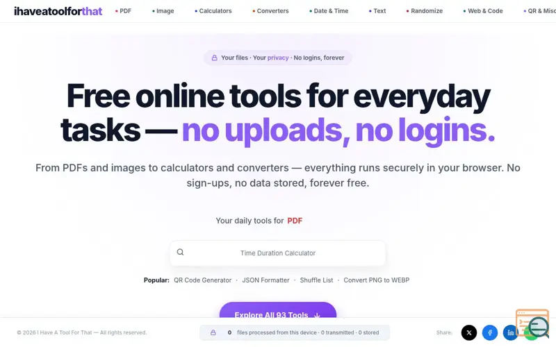 Screenshot of I Have A Tool For That
