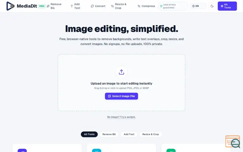 Screenshot of MediaDit