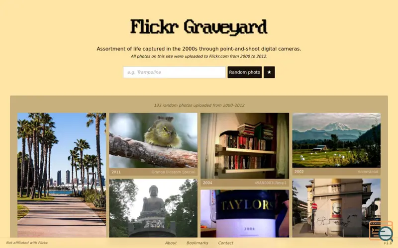 Screenshot of Flickrgraveyard