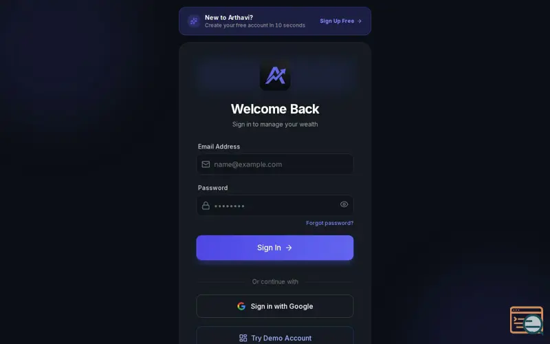 Screenshot of Arthavi