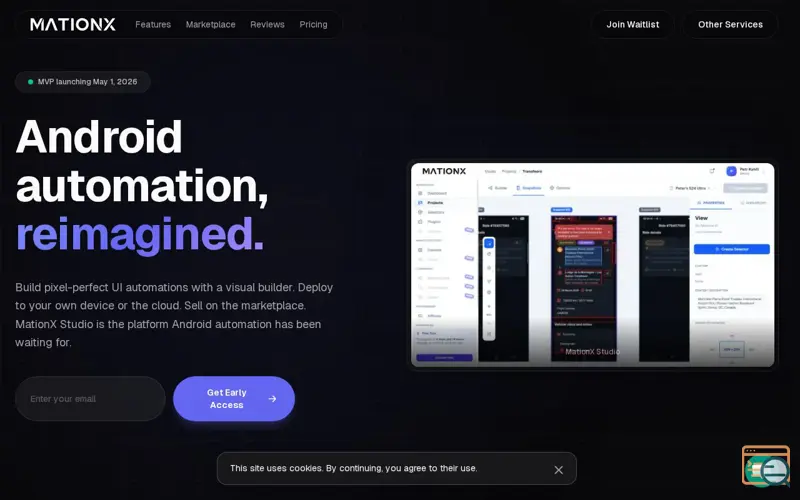 Screenshot of MationX Studio